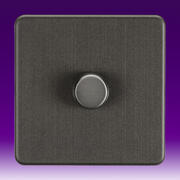 Knightsbridge - Screwless Flatplate - Dimmer Switches - Smoked Bronze product image