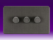Knightsbridge - Screwless Flatplate - Dimmer Switches - Smoked Bronze product image 3