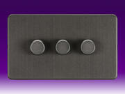 Knightsbridge - Screwless Flatplate - Dimmer Switches - Smoked Bronze product image