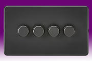 Screwless Flatplate - Dimmer Switches - Matt Black product image 4