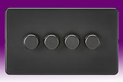 Screwless Flatplate - Intelligent Dimmer Switches - Matt Black product image 4
