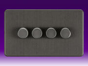 Knightsbridge - Screwless Flatplate - Dimmer Switches - Smoked Bronze product image 4