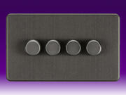 Knightsbridge - Screwless Flatplate - Intelligent Dimmer Switches - Smoked Bronze product image 4