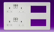 Knightsbridge 13 Amp 2 Gang DP Switched Socket (x2) + 8G Modular Combination Plate product image 4