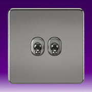 Knightsbridge - Screwless Flatplate - Toggles - Black Nickel product image 2