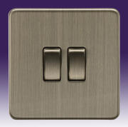 Screwless Flatplate - Switches - Antique Brass product image 2