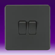 Knightsbridge - Screwless Flatplate - Switches - Anthracite product image 2