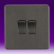 Knightsbridge - Screwless Flatplate - Switches - Smoked Bronze product image 2