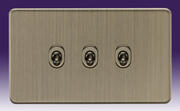Screwless Flatplate - Toggle Switches - Antique Brass product image 3