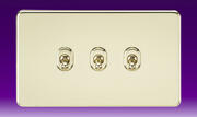Screwless Flatplate - Polished Brass Toggles Switches product image 2