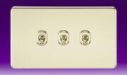 Screwless Flatplate - Polished Brass Toggles Switches product image 2