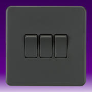 Knightsbridge - Screwless Flatplate - Switches - Anthracite product image 3