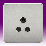 Screwless Flatplate - Brushed Chrome Twin & Single Sockets product image 4