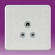 Screwless Flatplate - Brushed Chrome Twin & Single Sockets product image 4