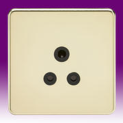 Screwless Flatplate - Polished Brass Twin & Single Sockets product image 3