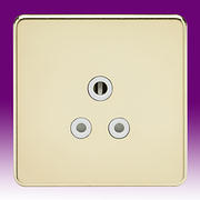 Screwless Flatplate - Polished Brass Twin & Single Sockets product image 3