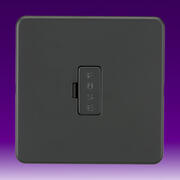 Knightsbridge - Screwless Flatplate - Switched/Unswitched Spurs & Flex Outlet Plates - Anthracite product image 4