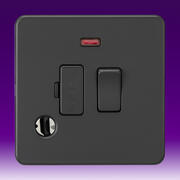 Knightsbridge - Screwless Flatplate - Switched/Unswitched Spurs & Flex Outlet Plates - Anthracite product image 3