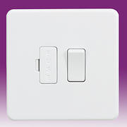 Screwless Flatplate - Matt White Switched/Unswitched Spurs & Flex Outlet Plates product image
