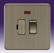Screwless Flatplate - Switched/Unswitched Spurs & Flex Outlet Plates - Antique Brass product image 2