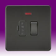 Screwless Flatplate - Switched/Unswitched Spurs & Flex Outlet Plates - Matt Black product image 2