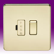 Screwless Flatplate - Polished Brass Switched & Unswitched Spurs product image