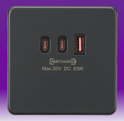 Knightsbridge - USB Charger Outlets - Anthracite product image 2