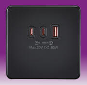 Knightsbridge - USB Charger Outlets - Matt Black product image 2