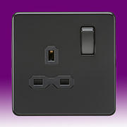Screwless Flatplate - Sockets - Matt Black - Black inserts product image 2