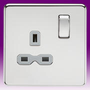 Flatplate - Polished Chrome Twin & Single Sockets product image 2