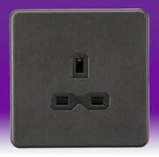 Knightsbridge - Screwless Flatplate - Sockets - Smoked Bronze product image 3