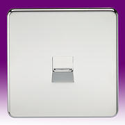 Screwless Flatplate - Polished Chrome Telephone Sockets & RJ45 Outlets product image