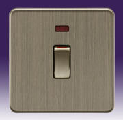 Screwless Flatplate - 45A Switches - Antique Brass product image