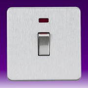 Screwless Flatplate - Brushed Chrome 45Amp Switches product image 3