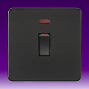 Screwless Flatplate - 45 Amp Switches - Matt Black product image