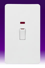 Screwless Flatplate - Matt White 45Amp Switches product image 2