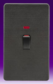 Knightsbridge - Screwless Flatplate - 45Amp Switches - Smoked Bronze product image 2