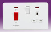 Screwless Flatplate - Matt White Cooker Control Unit c/w Neon product image