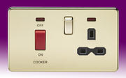 Screwless Flatplate - Polished Brass Cooker Control Unit product image 2
