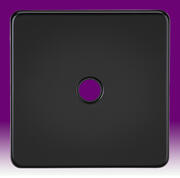 Screwless Flatplate - Matt Black Switched/Unswitched Spurs & Flex Outlet Plates product image 4