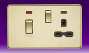 Screwless Flatplate - Polished Brass Cooker Control Unit product image