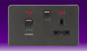 Knightsbridge - 45 Amp Cooker Control Unit c/w Neon - Smoked Bronze product image 2