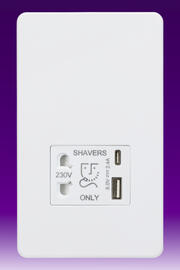 Screwless Flatplate - Matt White Shaver Sockets product image 2