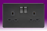 Screwless Flatplate - Sockets - Matt Black - Black inserts product image