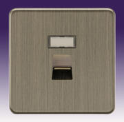Screwless Flatplate - TV & Data Outlets - Antique Brass product image 3