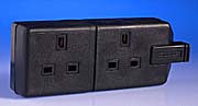 Trailing Socket Black  - 1 2 and 4 gang product image 2