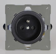 European 16 Amp Socket VariGrid Pin Earth or Schuko Earth - Matt Black product image