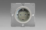 European 16 Amp Socket VariGrid Pin Earth or Schuko Earth - Polished Chrome product image 4