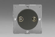 European 2 Gang Radio/TV VariGrid Termination Socket - Iridium product image