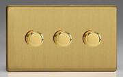 Varilight - Screwless Brushed Brass - 120w 2 Way V-PRO Silent Trailing Edge LED Dimmers product image 3